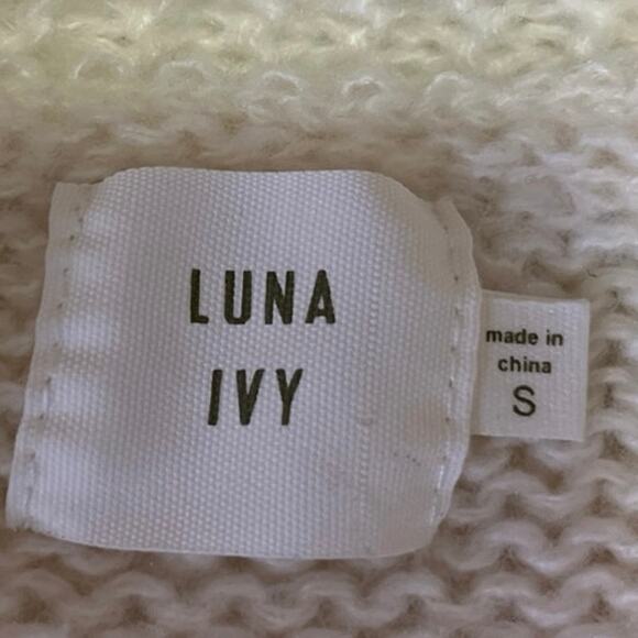 Luna Ivy Women's Cream Multicolor 3D Butterfly Open Cardigan Sweater Top Size S - Picture 4 of 5